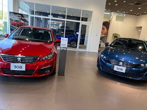 カラフルな展示車たち