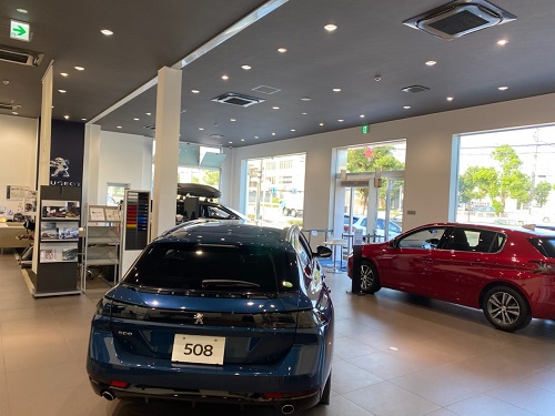 カラフルな展示車たち