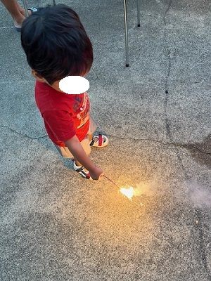 初めての手持ち花火🎇